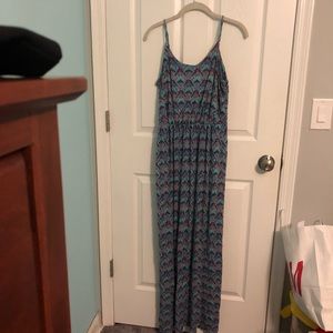 Nordstrom blue and purple maxi dress